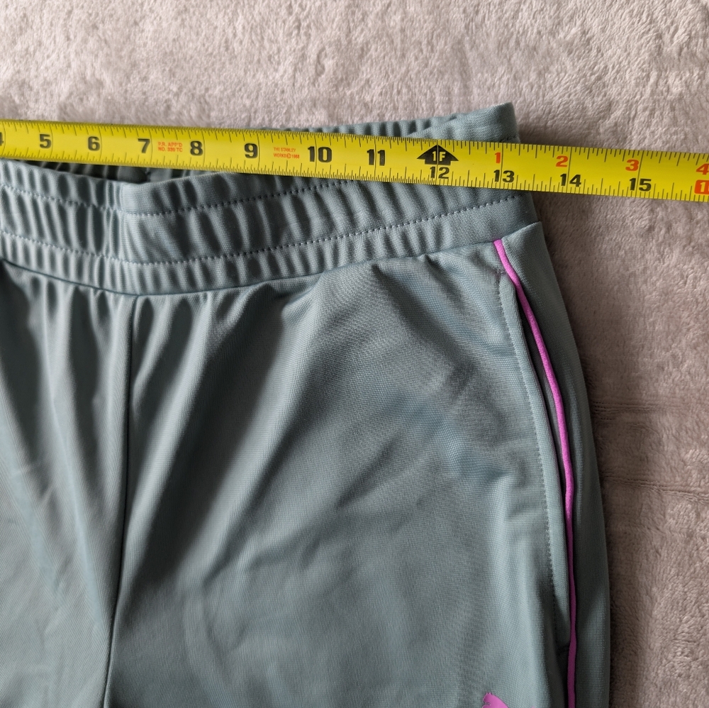 Puma Trackpants Green Purple Athleisure Straight Leg Mid Rise XS New With Tags image 6